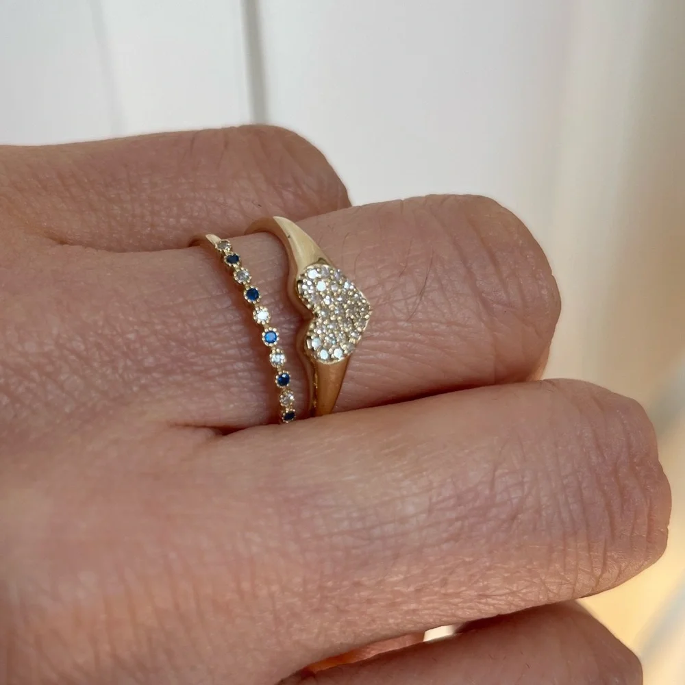 Gorjana Diamond Pavé Heart Ring – 14K Solid Gold (Price is Firm!) - Picture 6 of 9